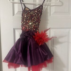 Purple, Red, and Gold Costume